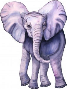 Baby elefant  110 cm høj 900 kr
